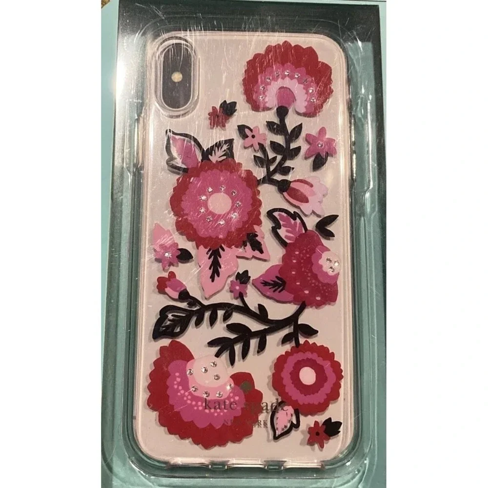 NEW PINK FLORAL Kate Spade NEW YORK Hardshell Case‎ for iPhone X